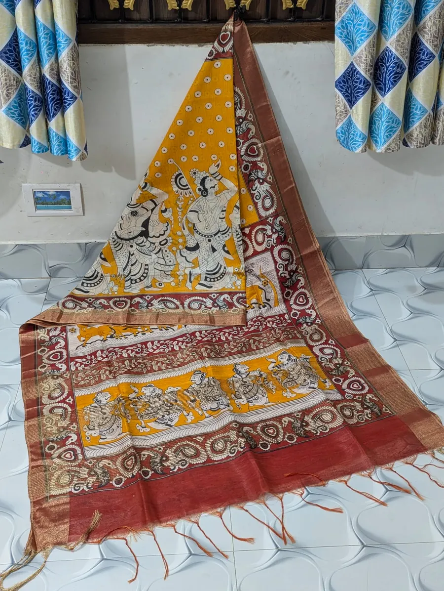 Crafted Jaisree Silk Screen Print Saree